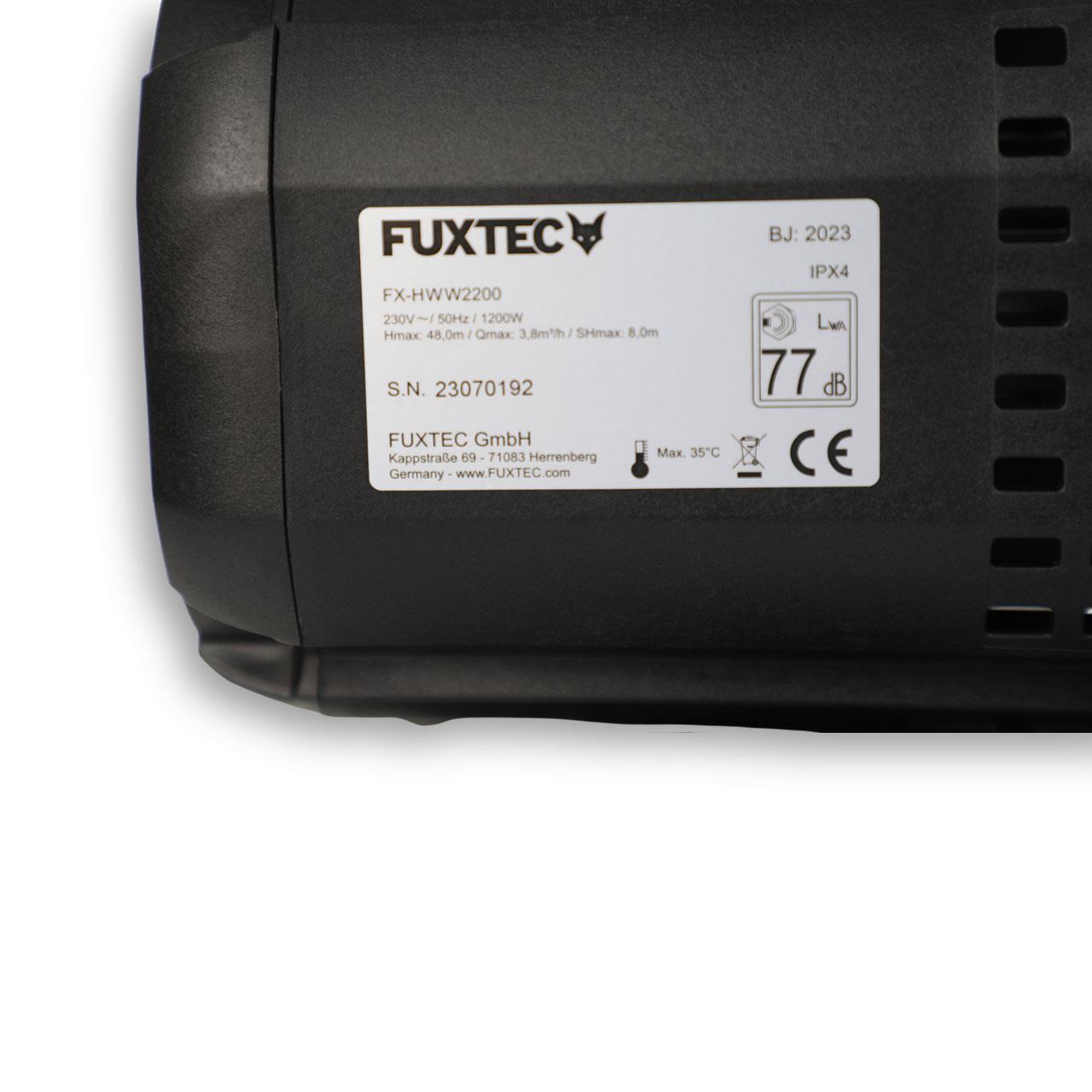 FUXTEC Druckkessel Hauswasserwerk FX-HWW2200