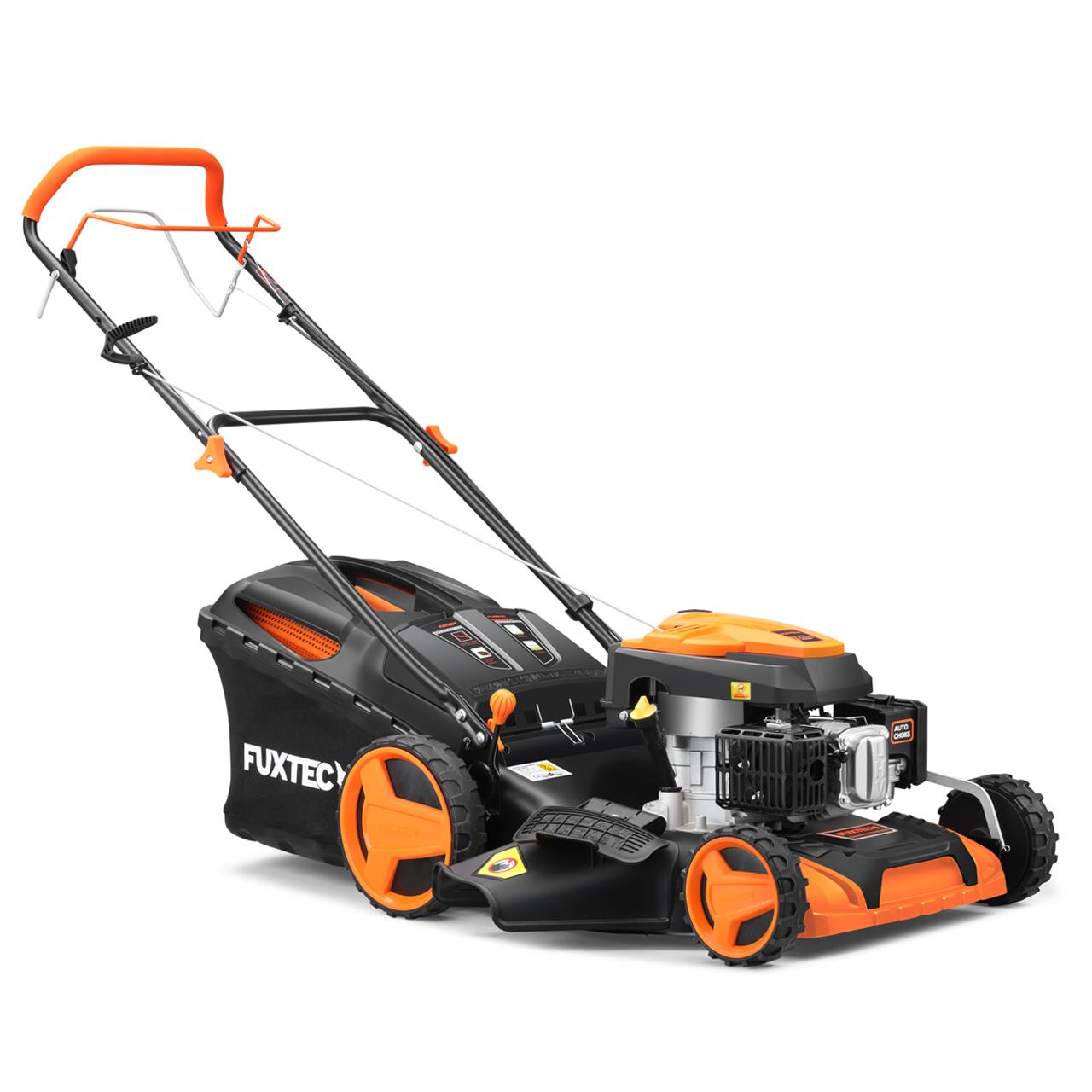 Petrol lawnmower 196cc cutting width 501mm -mowing, collecting, mulching, side discharge FUXTEC RM5196